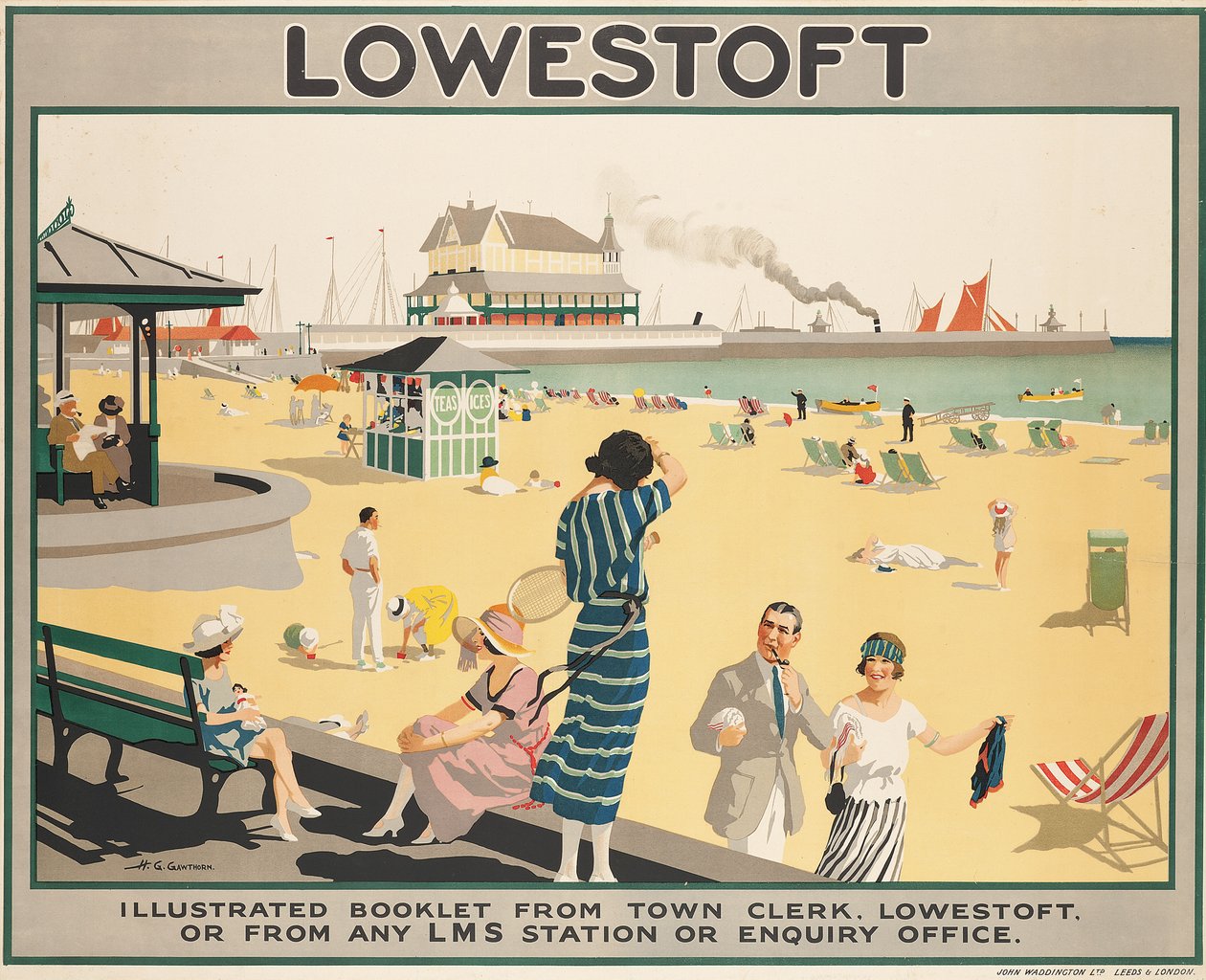 Plakátová reklama Lowestoft od Henry George Gawthorn