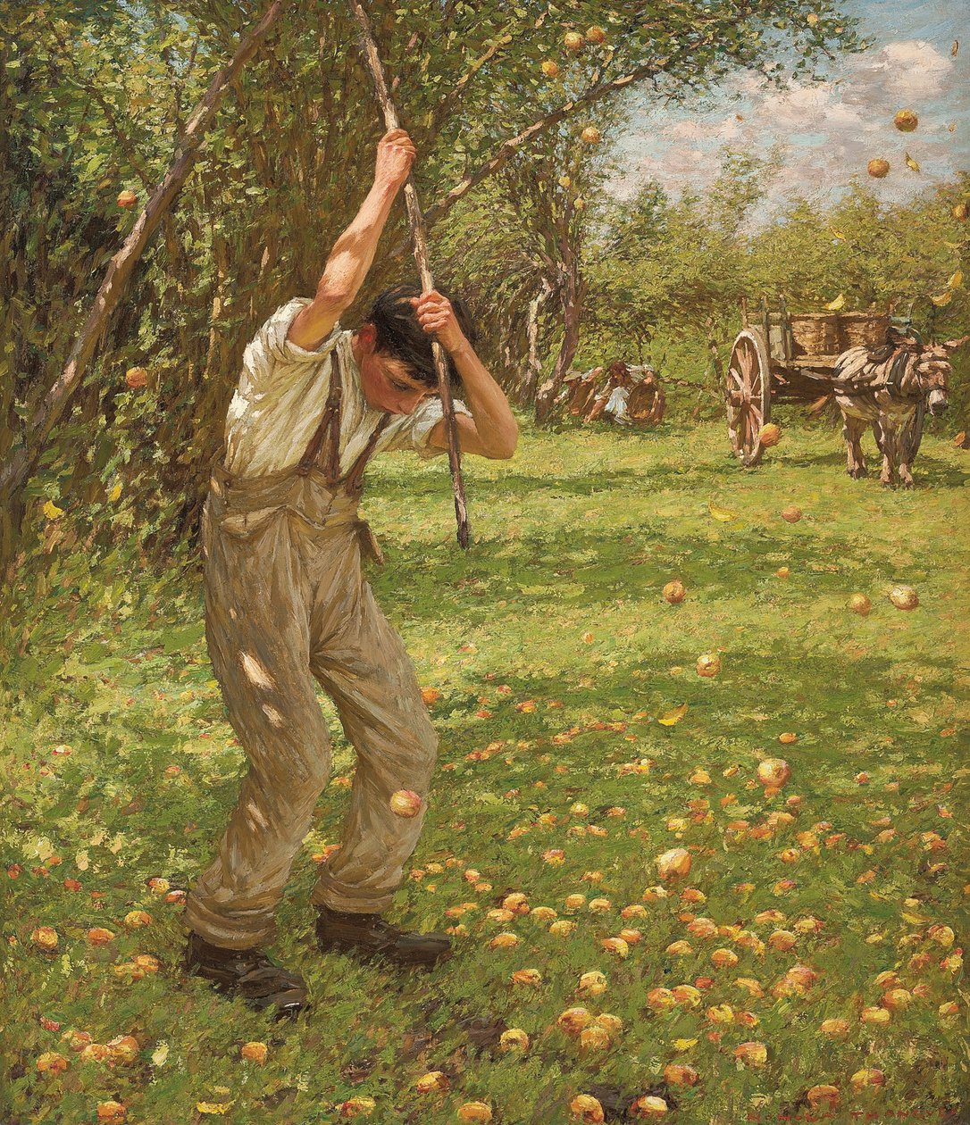 Setřásání jablek od Henry Herbert La Thangue