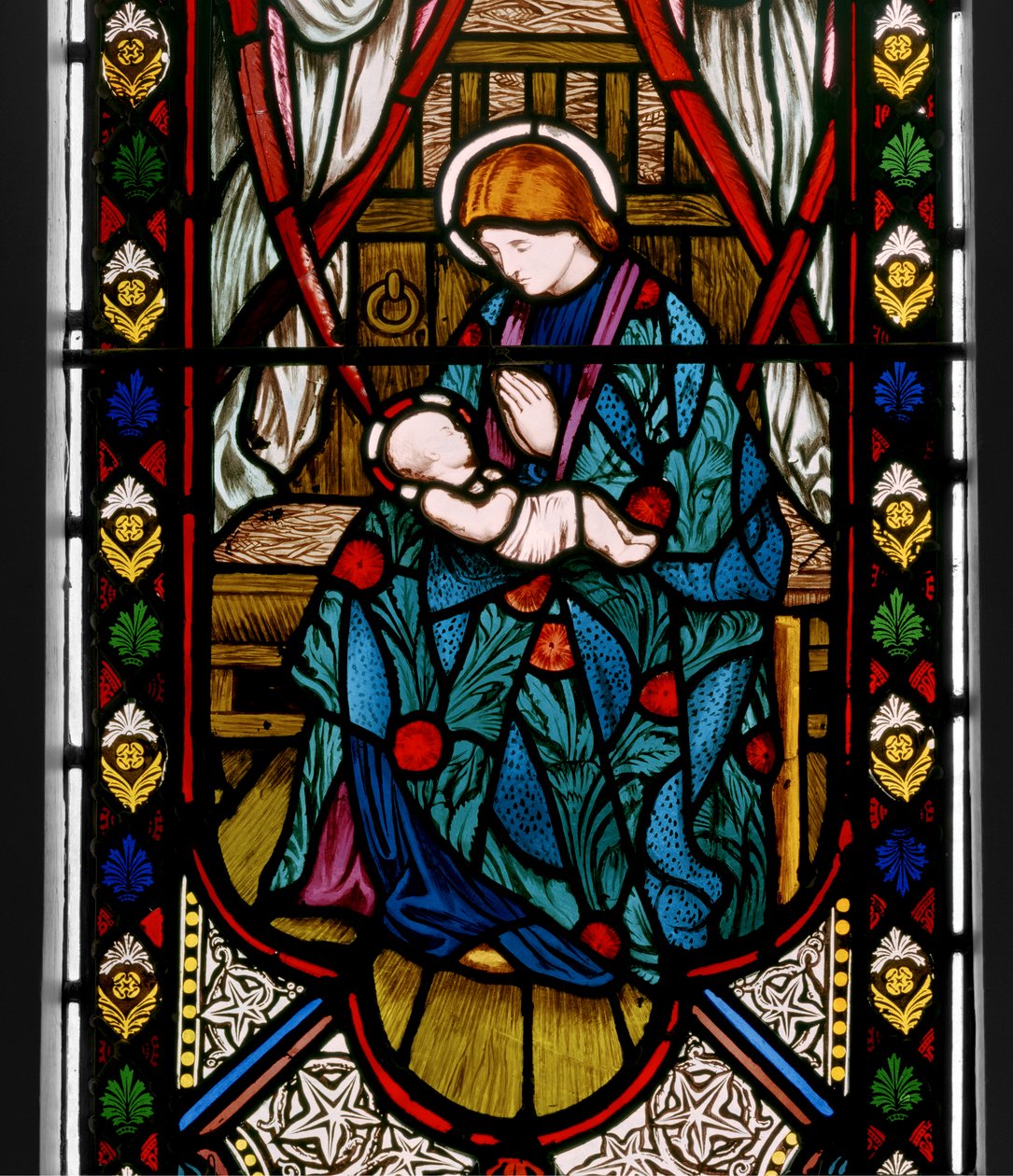 Madonna a dítě, 1863 (vitráže) od Henry Holiday