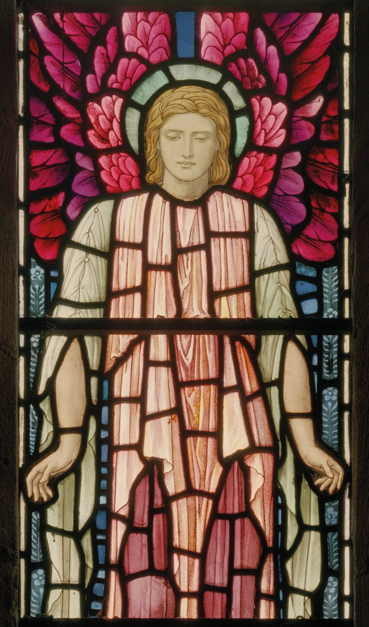 Detail Seraphim Angel, 1897 (vitráže) od Henry Holiday