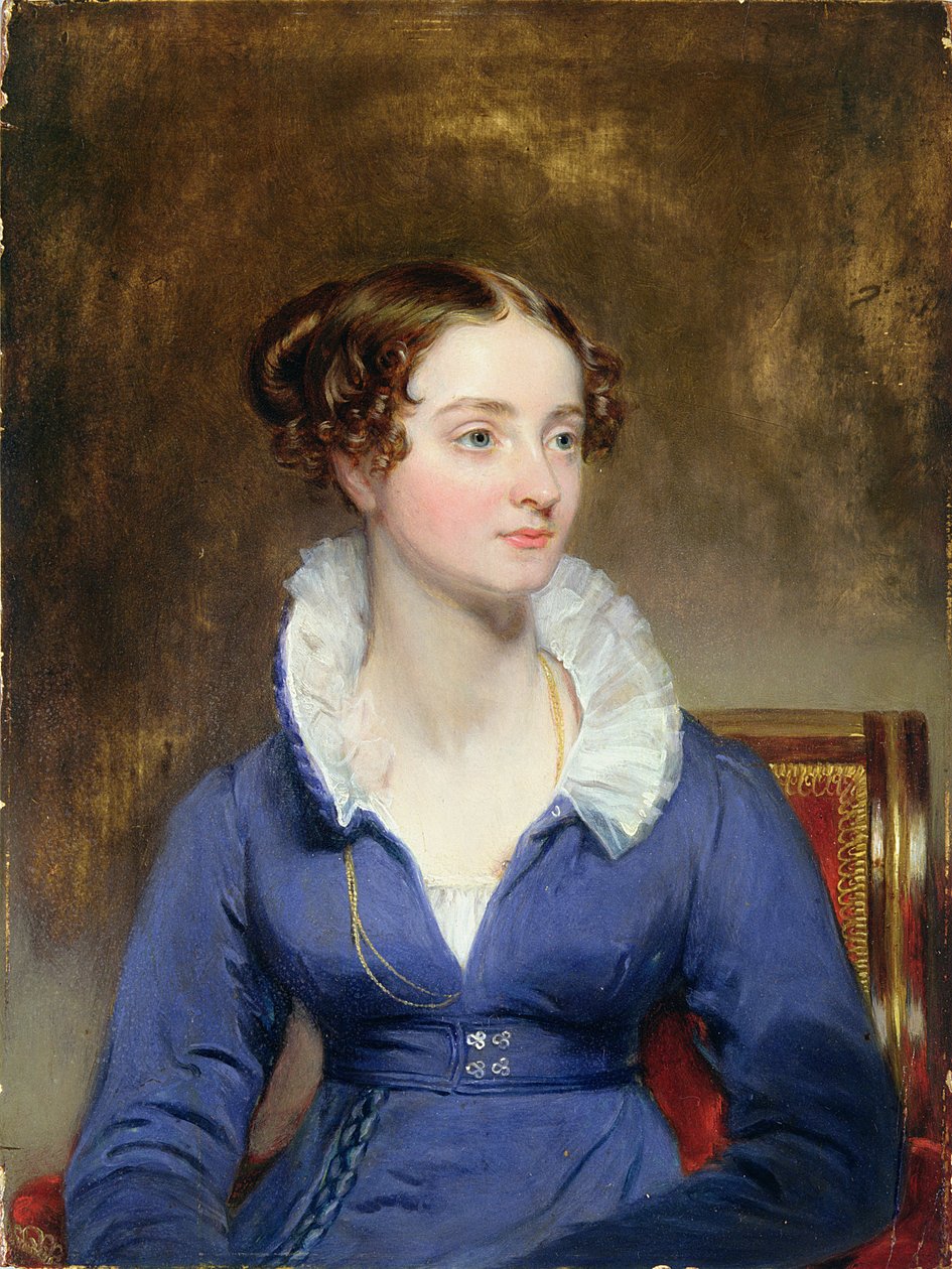 Mladá žena v modrých šatech, c.1825 od Henry Inman