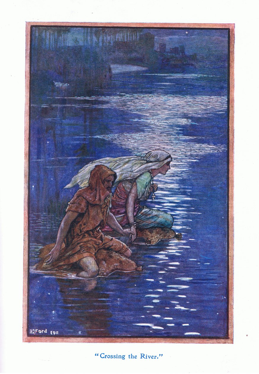 Přechod přes řeku, 1912 od Henry Justice Ford
