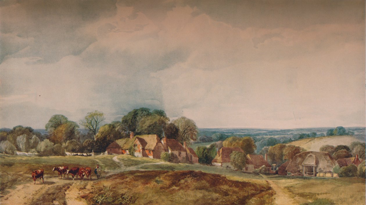 Kentish View, c1845 od Henry Jutsum