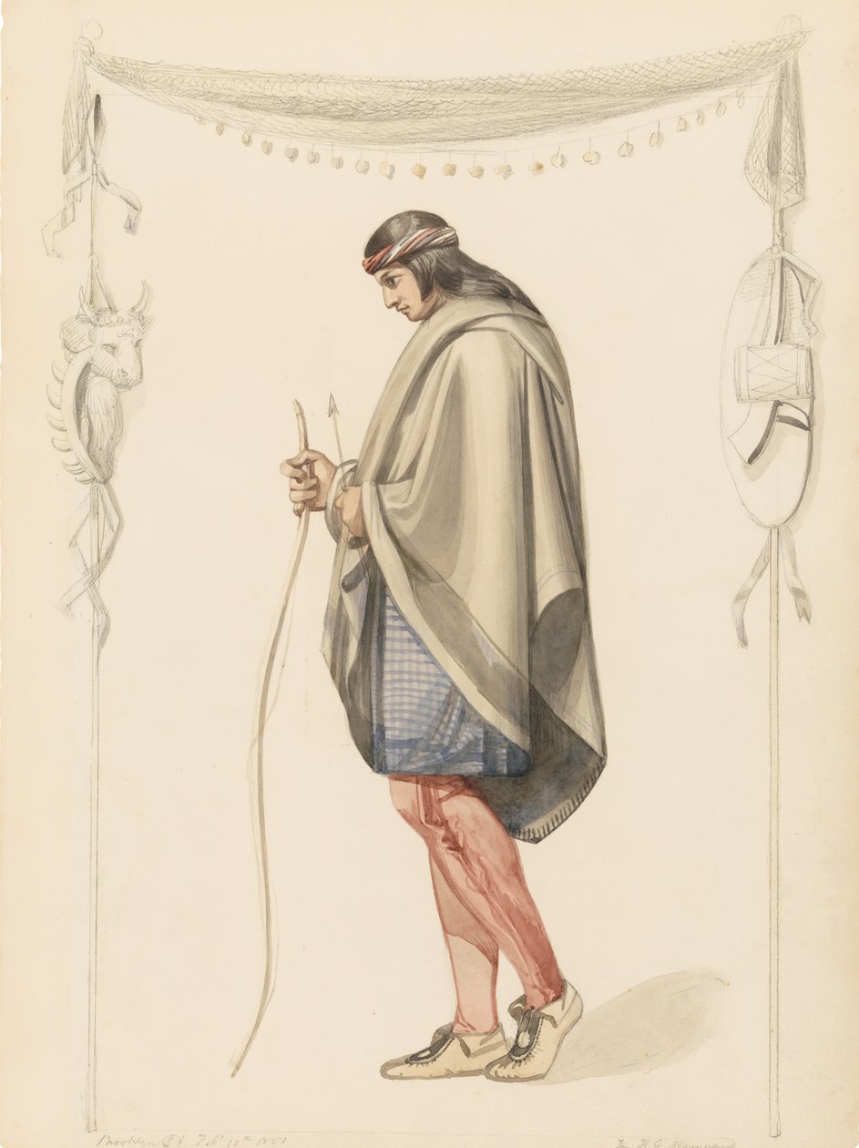 Indická postava v profilu, 1851. od Henry Kirke Brown