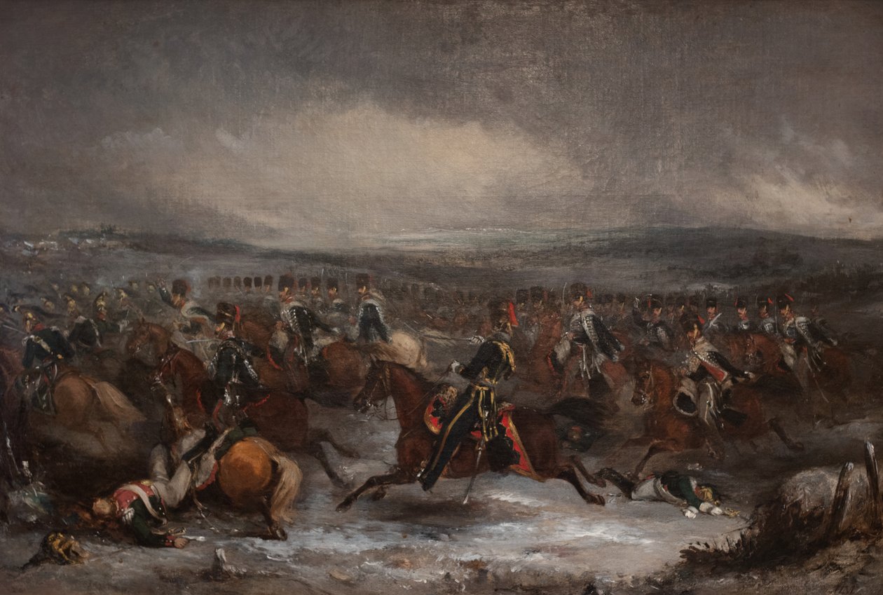 Nabíjení francouzské kavalérie u Waterloo od Henry Martens