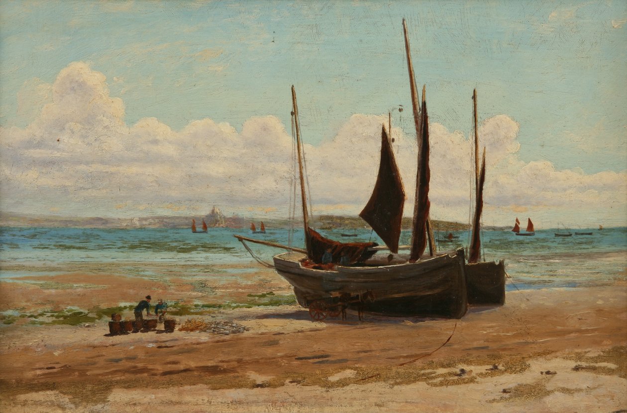 Rybářské lodě v Mounts Bay od Henry Martin