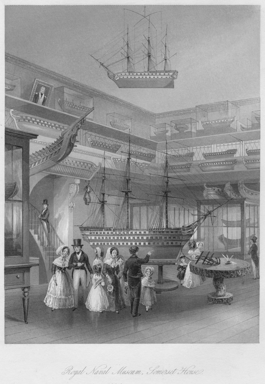 Královské námořní muzeum, Somerset House, c1841 od Henry Melville
