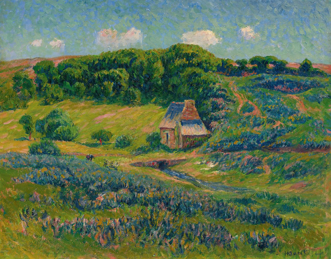 Farma na bretaňském venkově. od Henry Moret