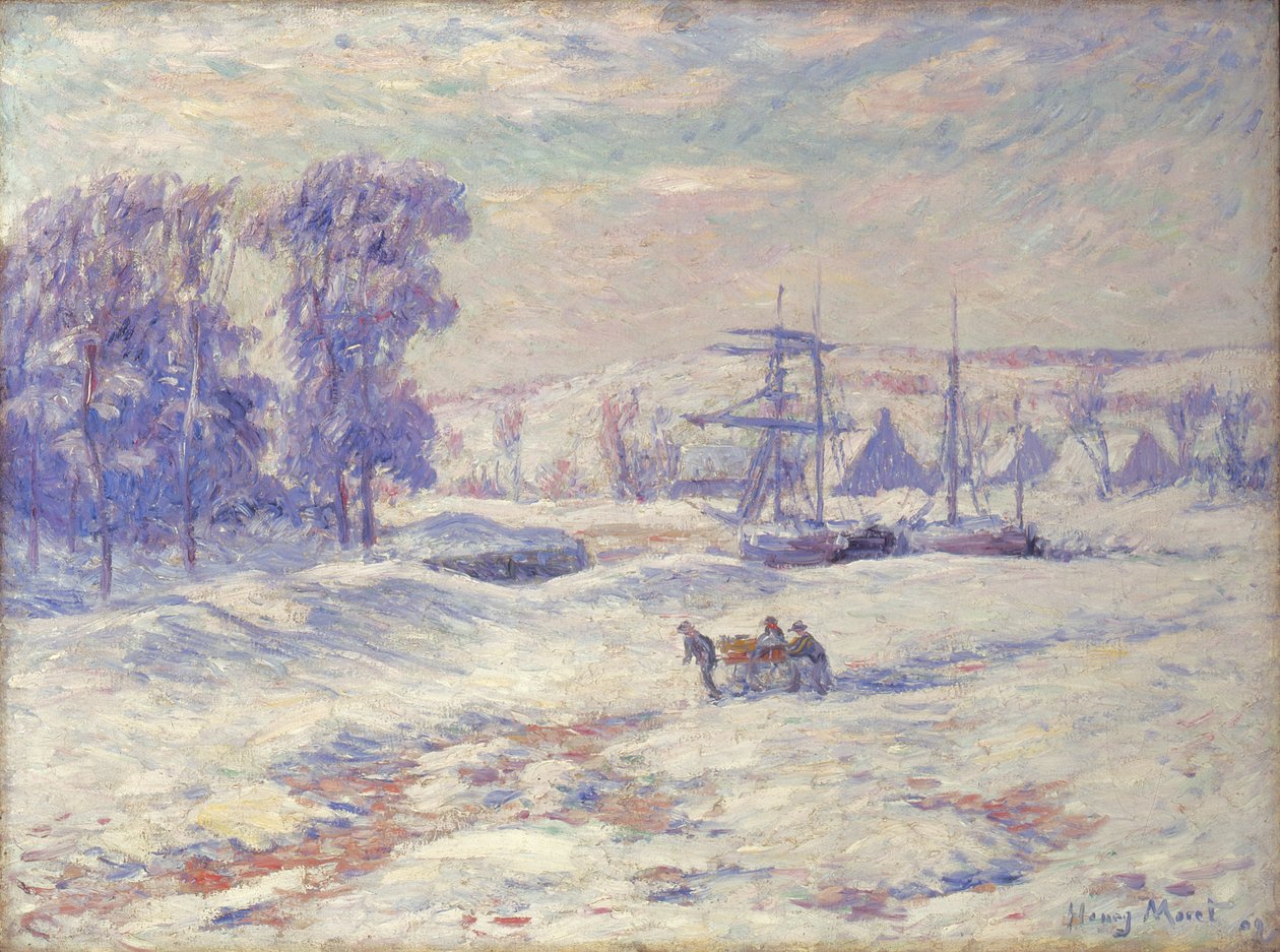 Sníh v Quimper, 1909 od Henry Moret