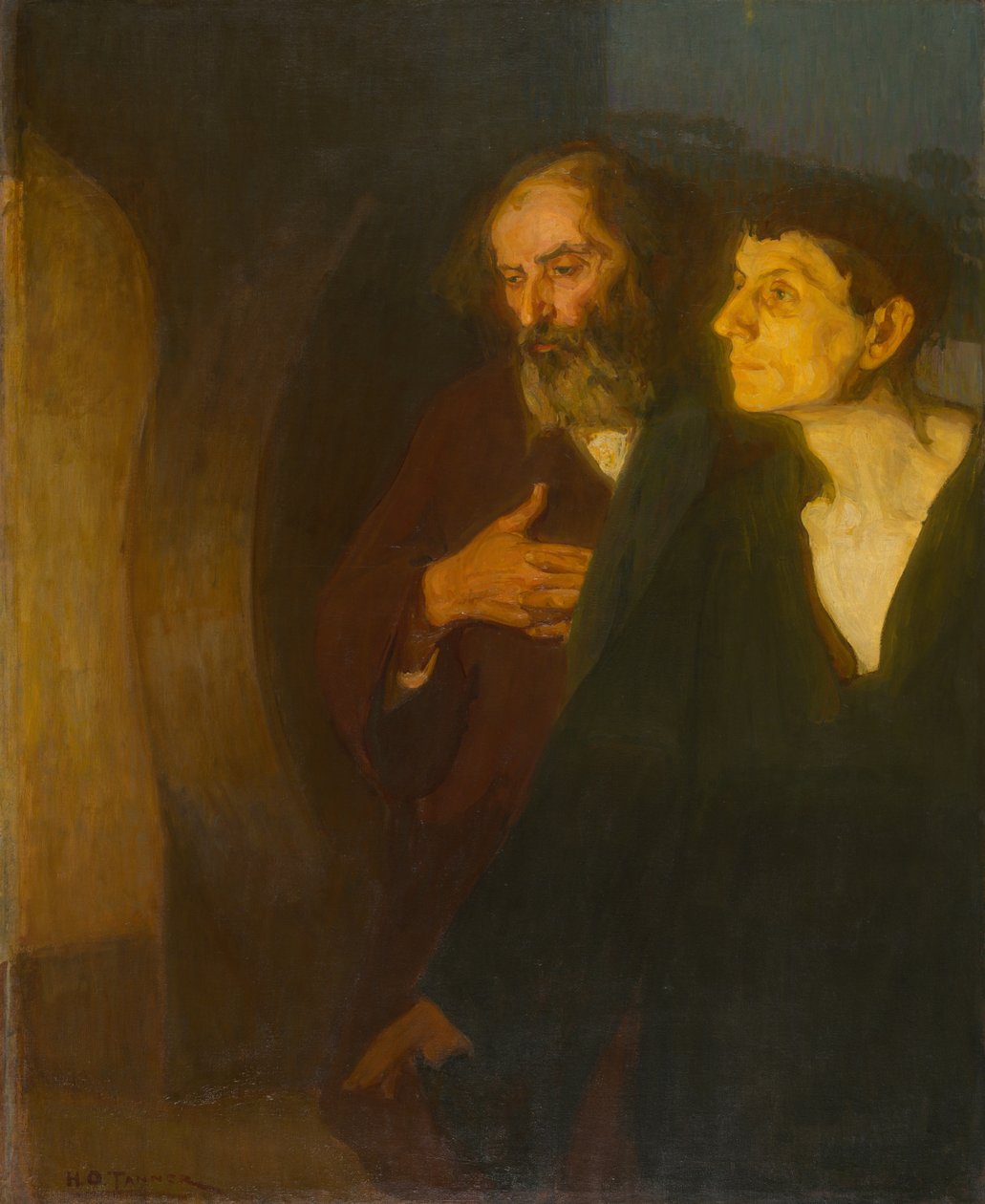 Dva učedníci u hrobu od Henry Ossawa Tanner