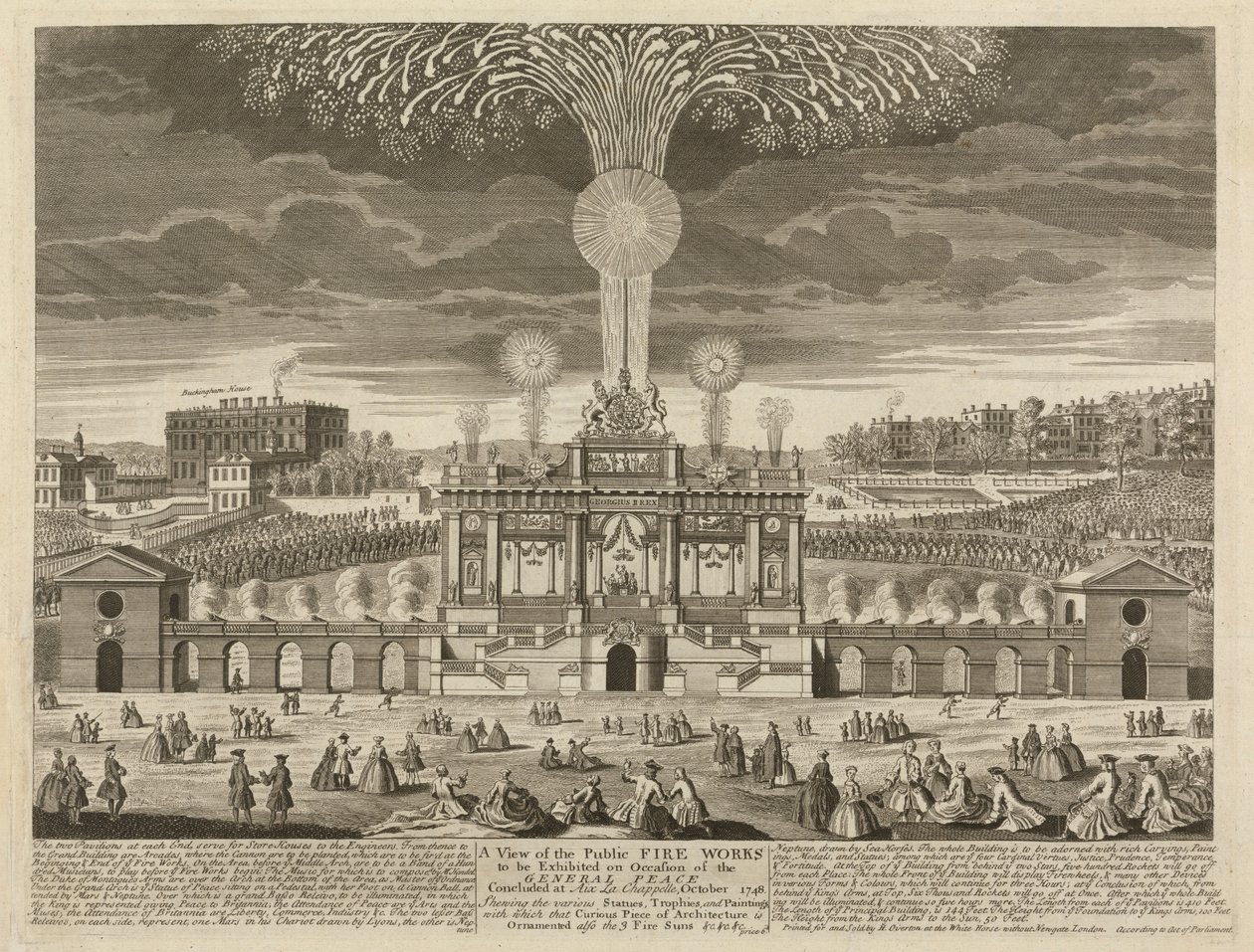Fire Works po Aix la Chapelle od Henry Overton