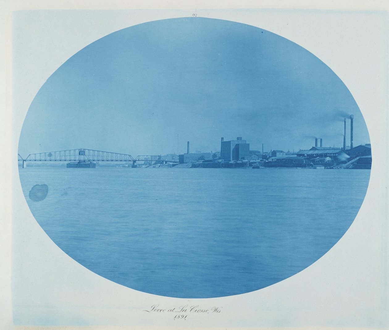 Hráz v La Crosse, Wis., 1891 (foto) od Henry Peter Bosse
