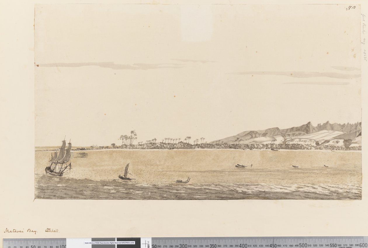 Strana 13 Matavai Bay, Otaheite, 1768-75 (wc) od Henry Roberts