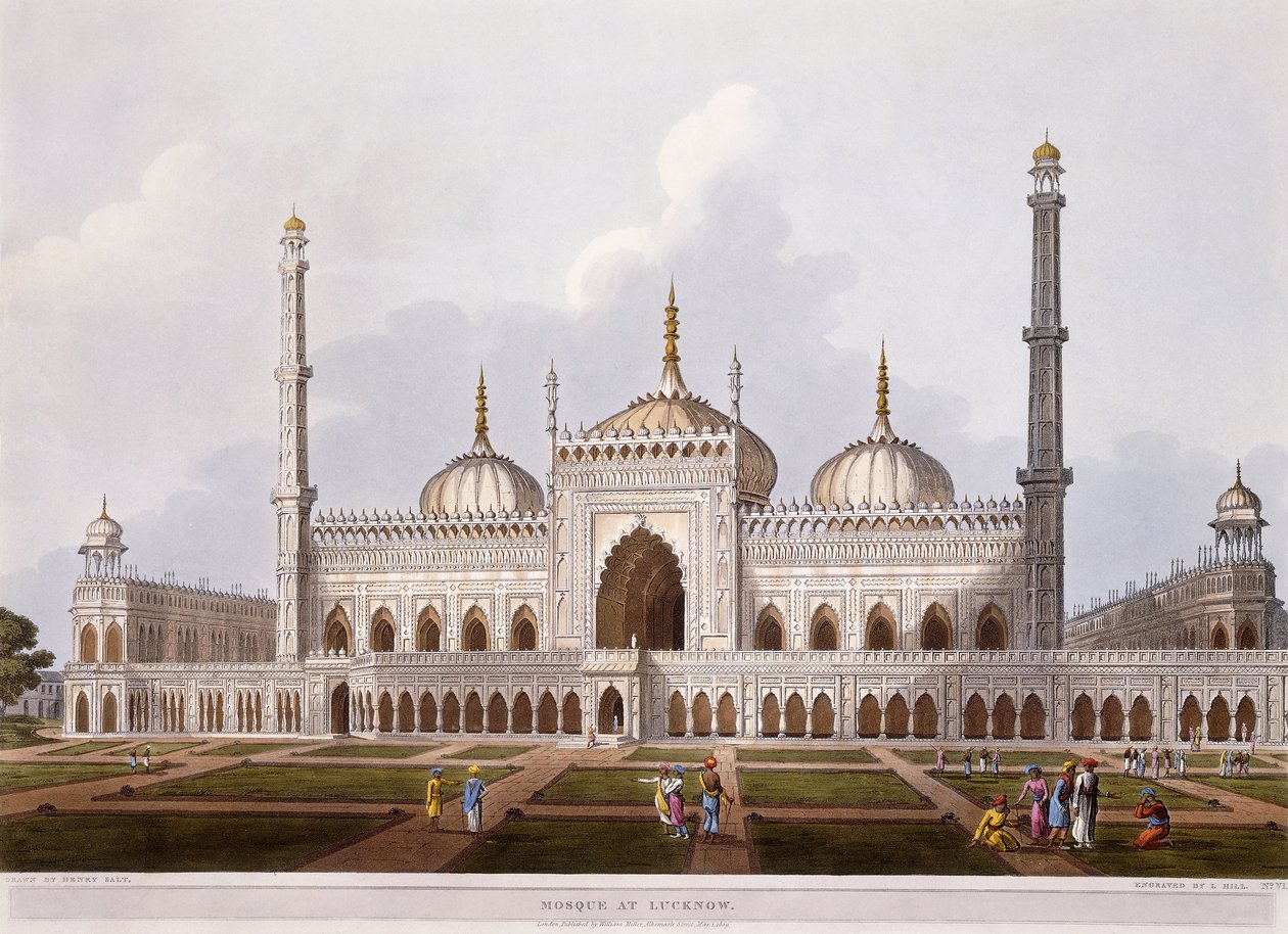 Mešita v Lucknow, 1824 od Henry Salt