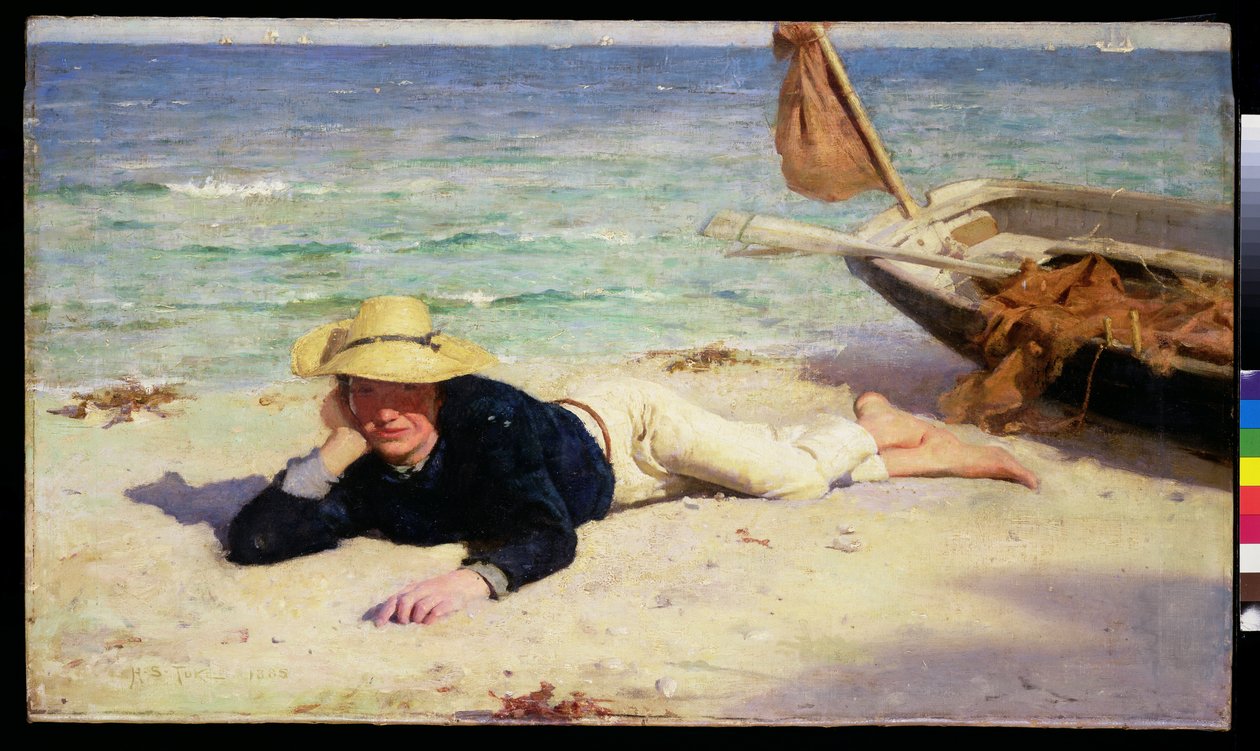 Horký letní den od Henry Scott Tuke