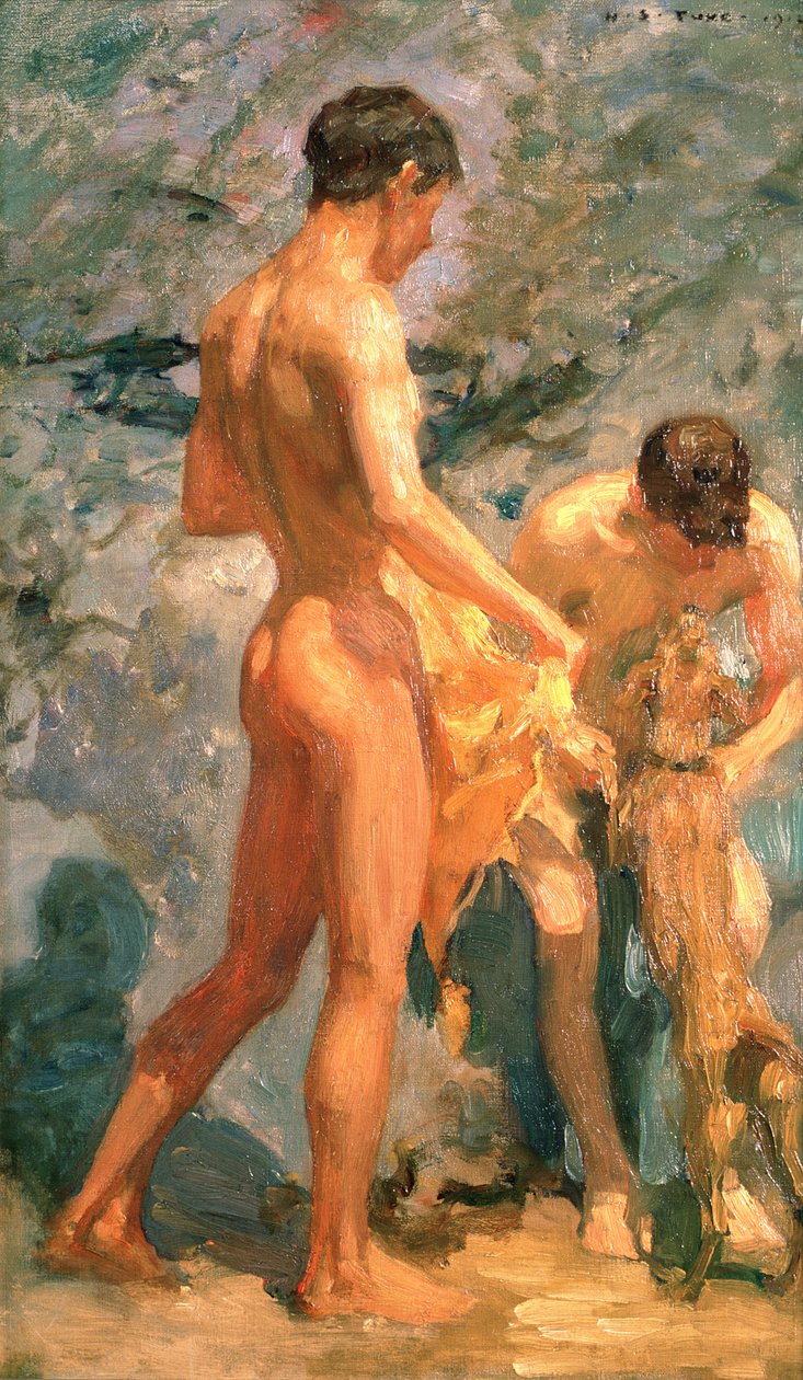 Chlapecké koupání, 1912 od Henry Scott Tuke