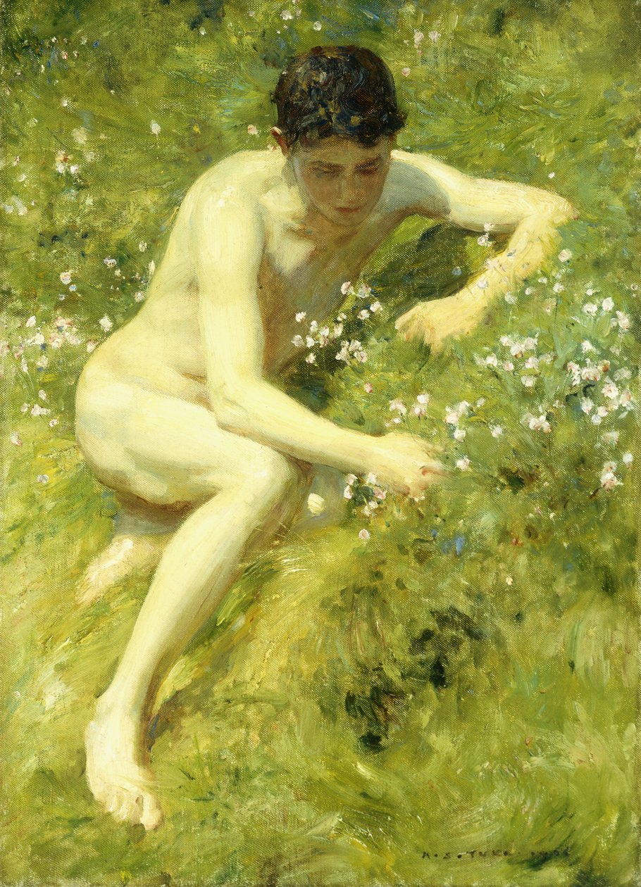 Na louce, 1906 od Henry Scott Tuke
