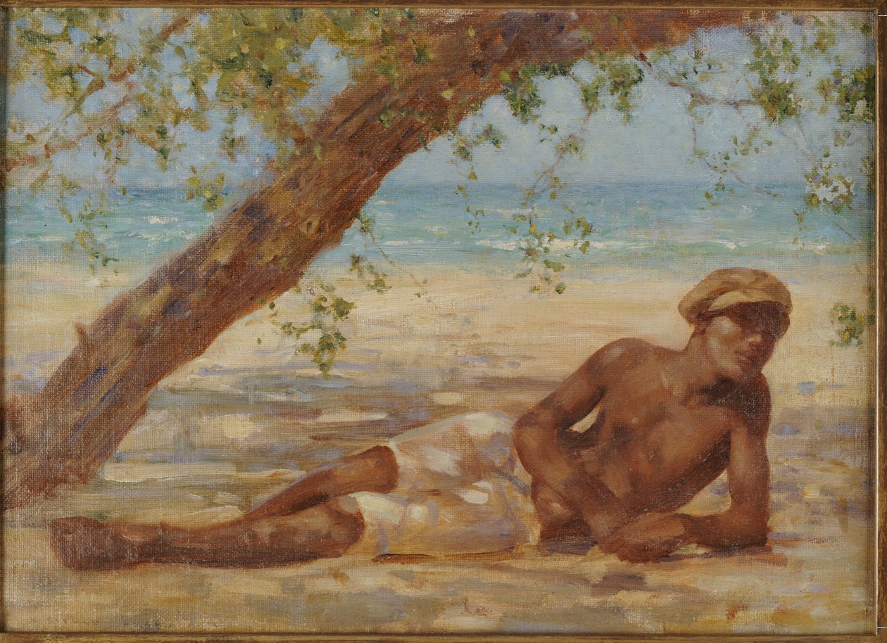 Samuel pod stromem, Jamajka od Henry Scott Tuke