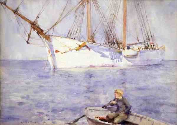 Efekt západu slunce od Henry Scott Tuke