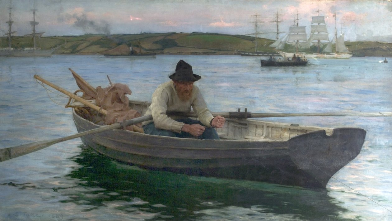 Rybář, 1888-89 od Henry Scott Tuke