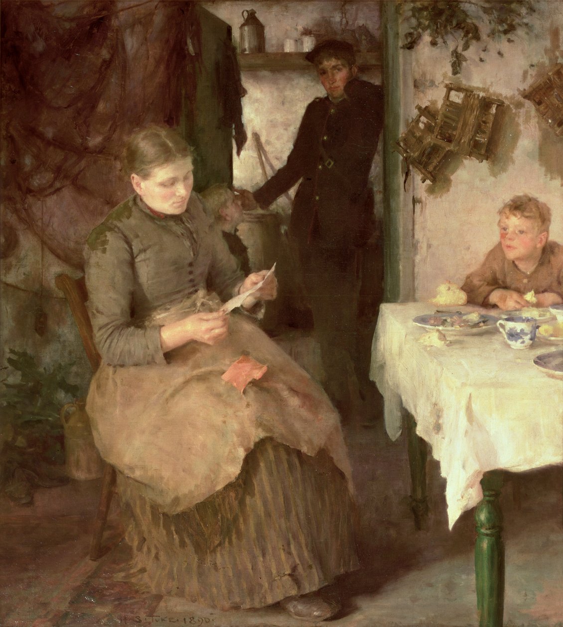 Poselství, 1890 od Henry Scott Tuke