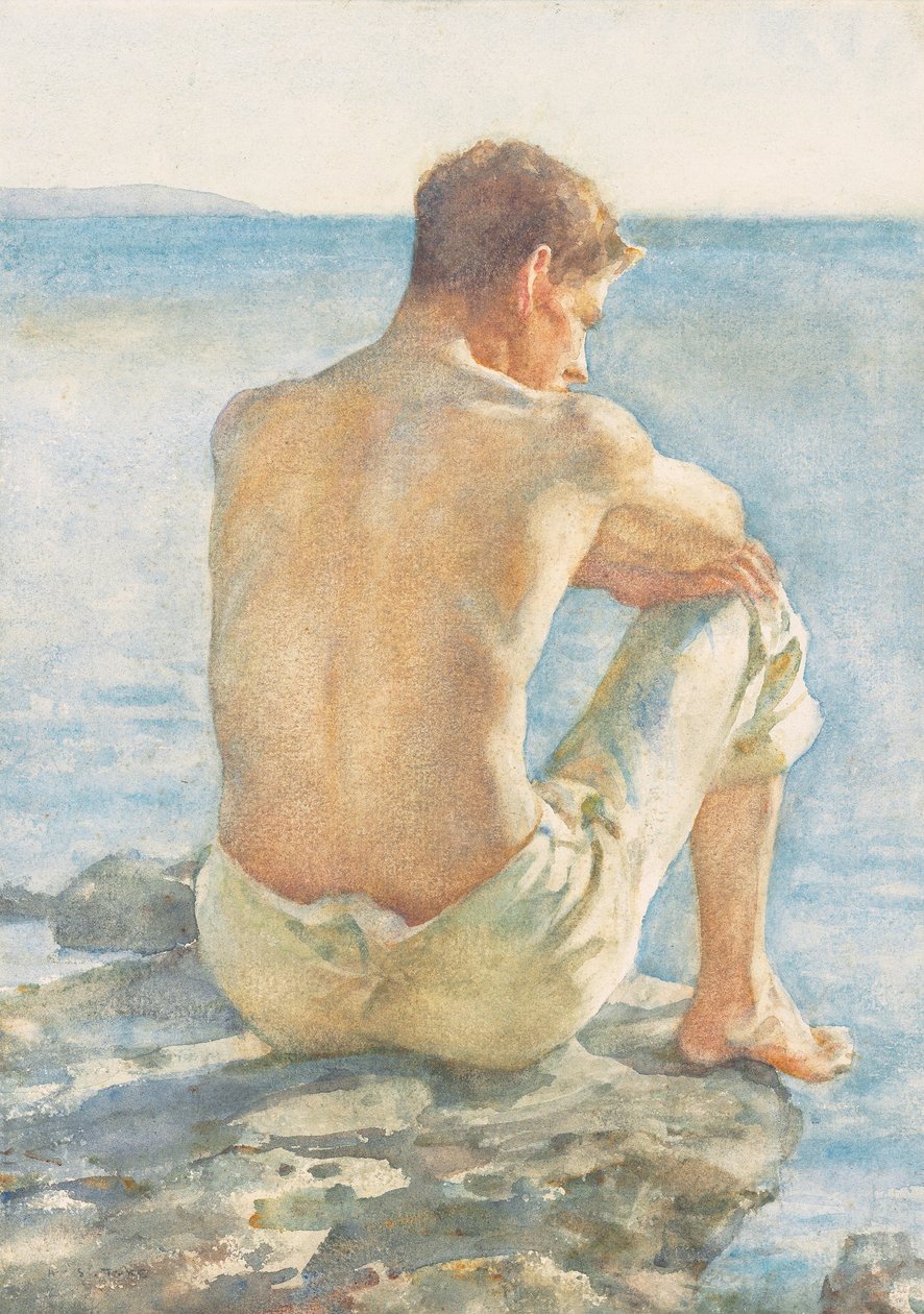 Pozorování moře od Henry Scott Tuke