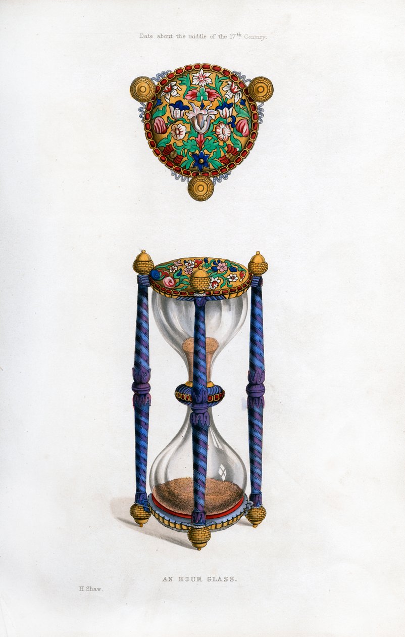 Přesýpací hodiny, polovina 17. století, 1843. od Henry Shaw
