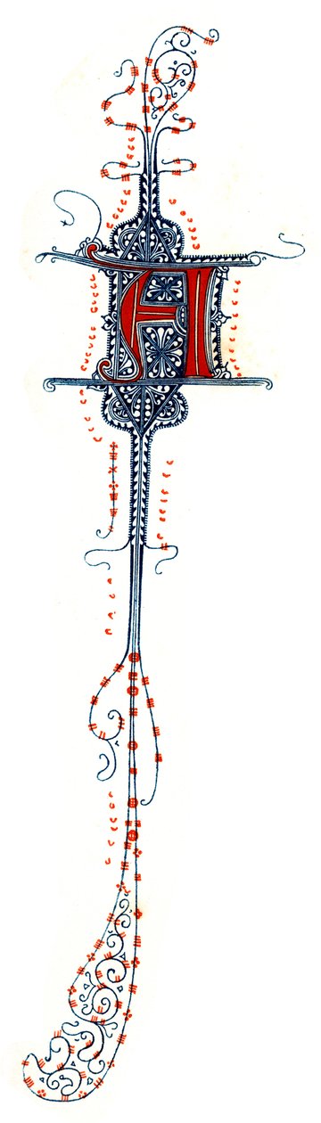 Počáteční písmeno A, 14. století, 1843. od Henry Shaw