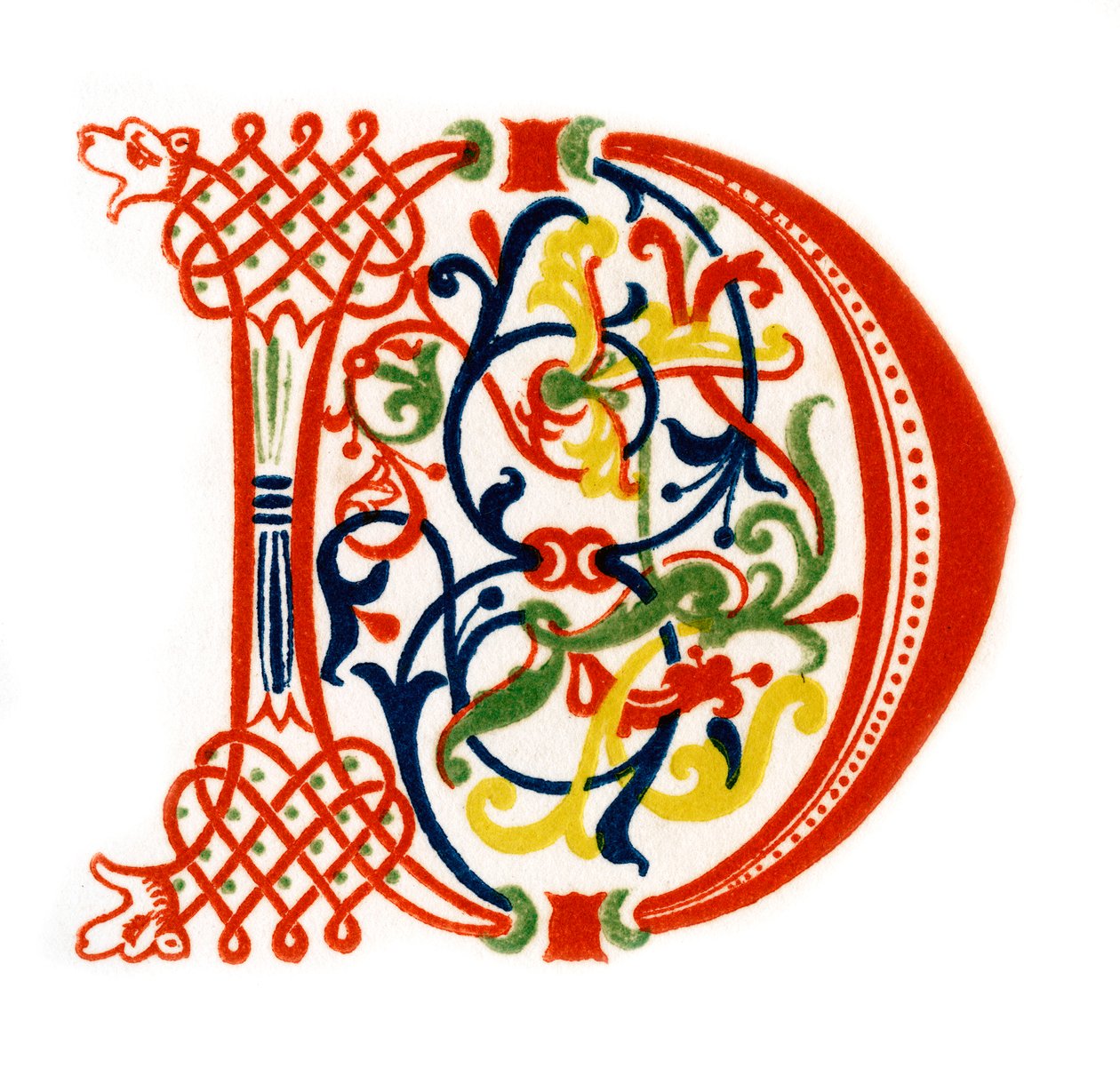 Počáteční písmeno D, konec 12. století, 1843. od Henry Shaw
