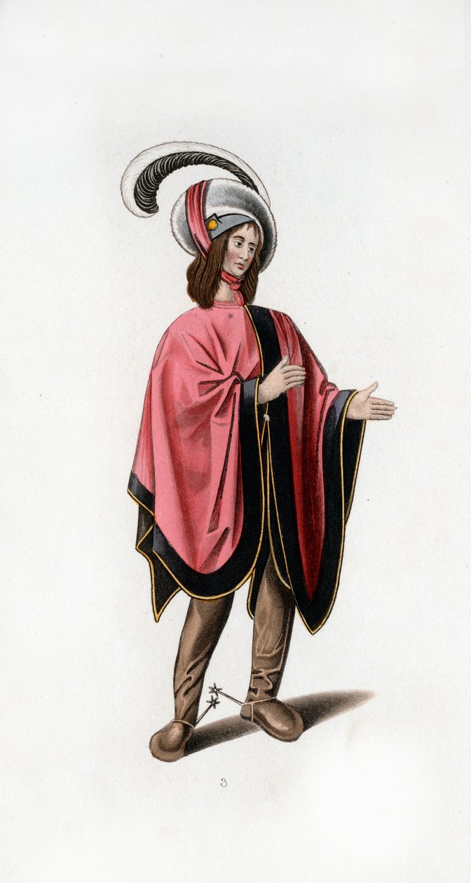 Pánské šaty, c1480, 1843. od Henry Shaw