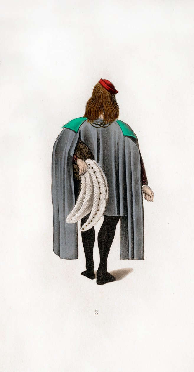 Pánské šaty, c1480, 1843. od Henry Shaw