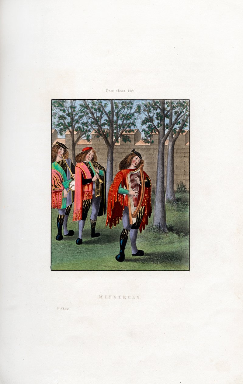 Minstrels, c1480, 1843. od Henry Shaw