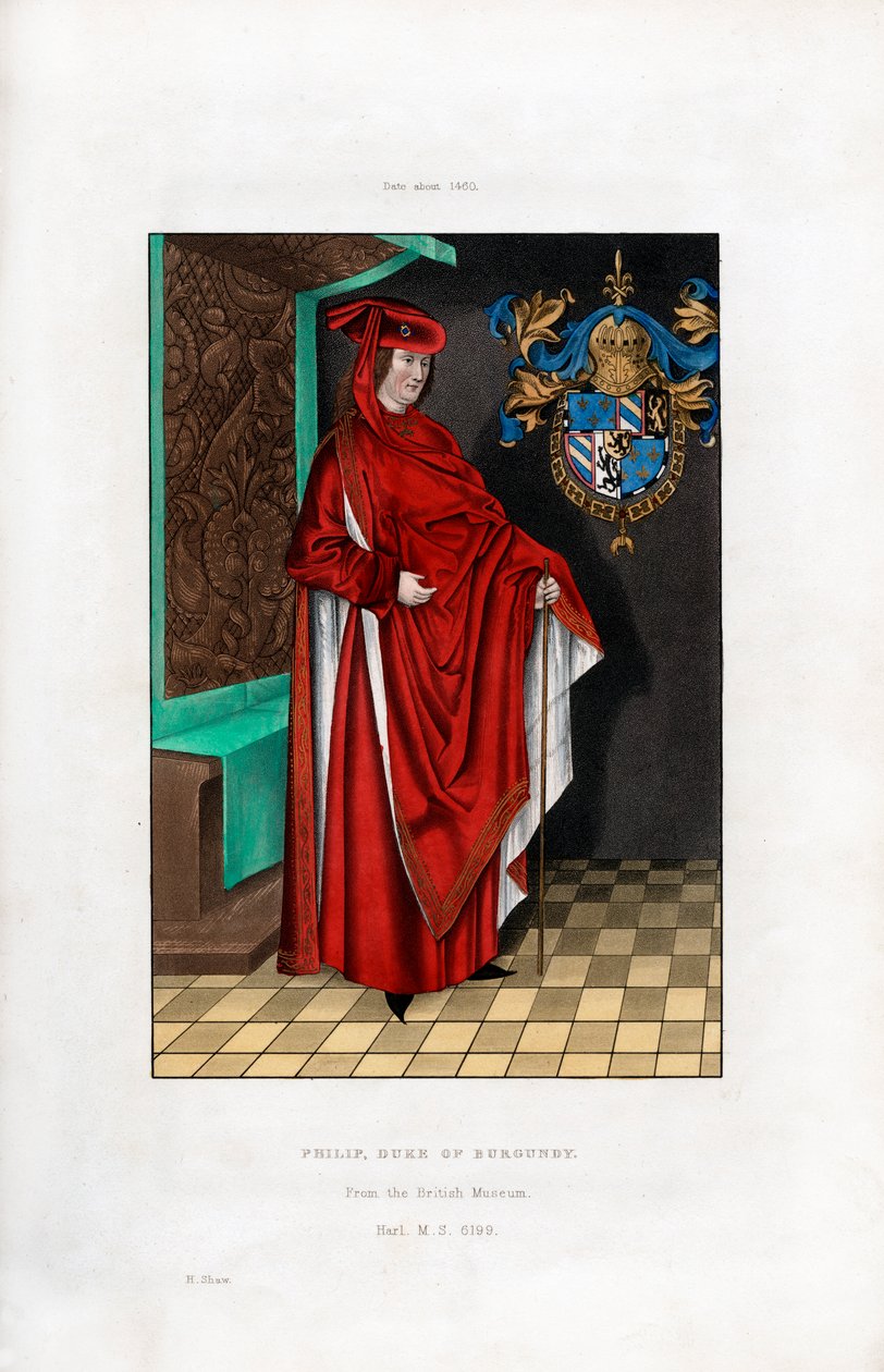 Philip, vévoda z Burgundska, c1460, 1843. od Henry Shaw