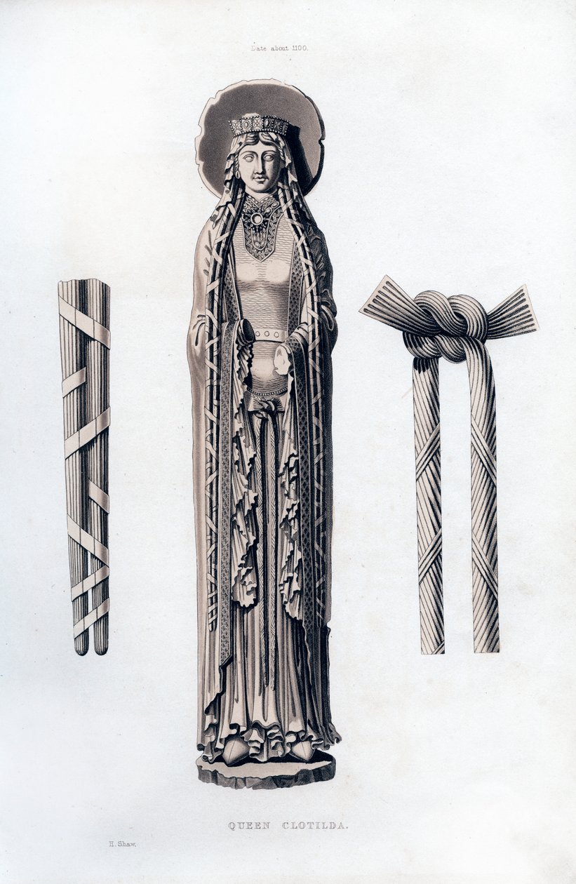 Královna Clotilda, c1100, 1843. od Henry Shaw