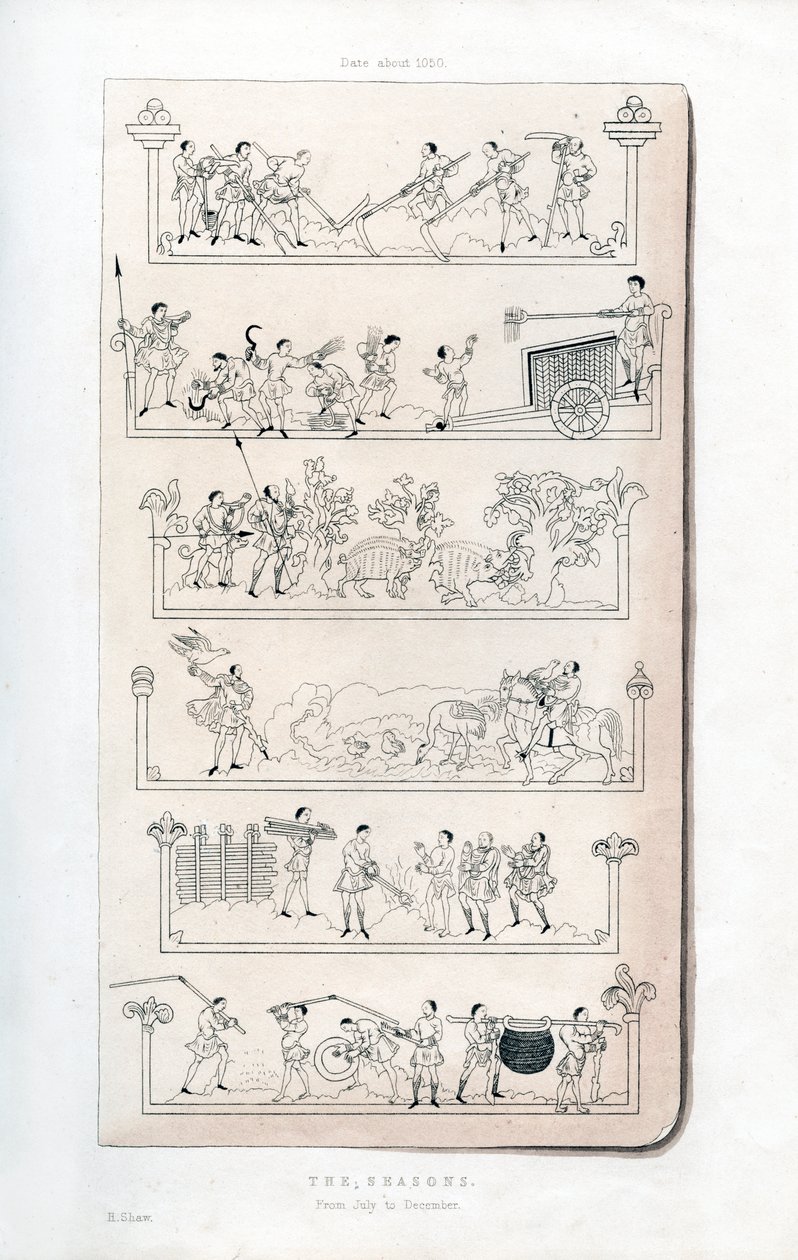 The Seasons, c1050, 1843. od Henry Shaw