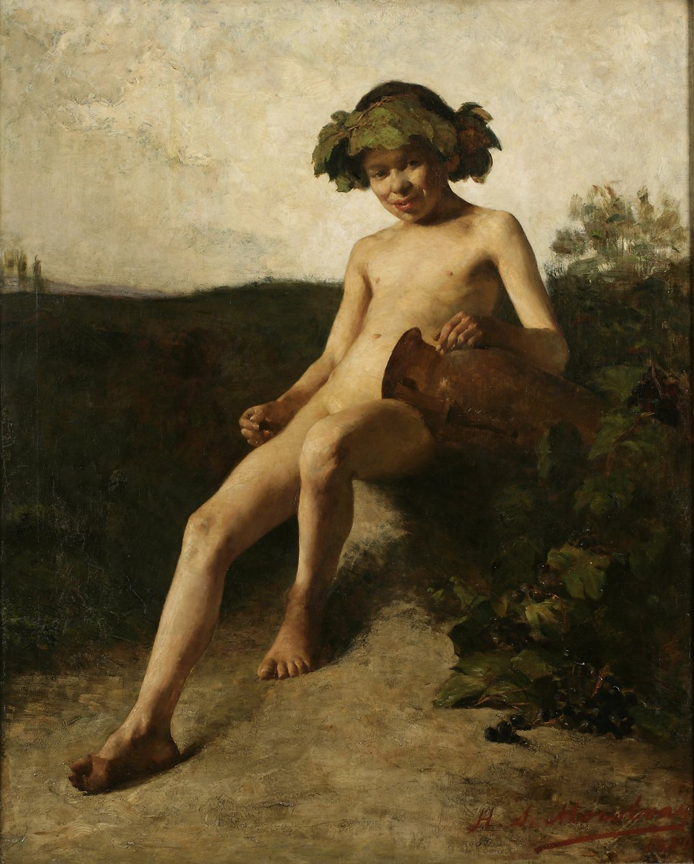 LInfant Bacchus, 1880 od Henry Siddons Mowbray