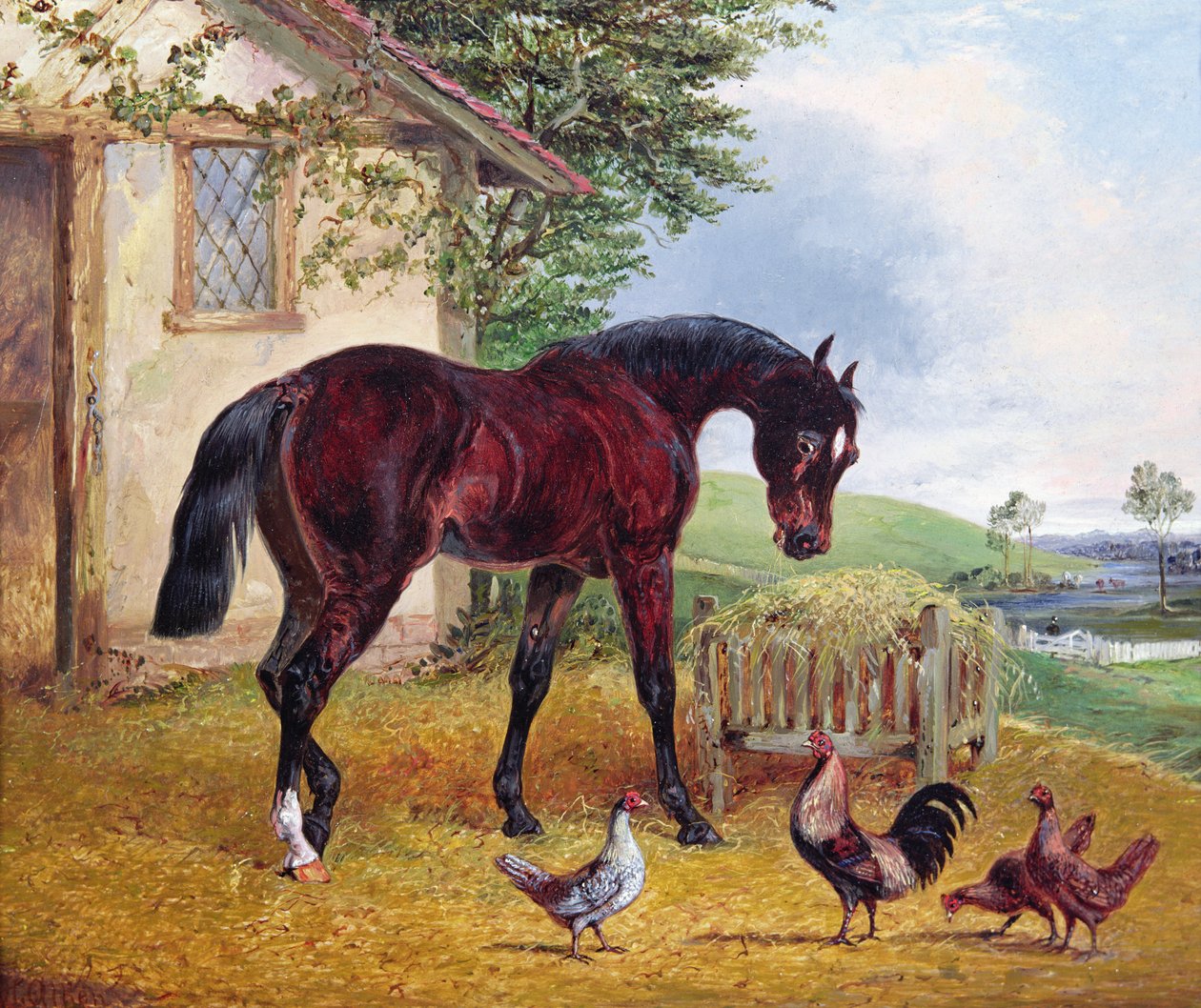 Scéna ze dvora od Henry Thomas Alken
