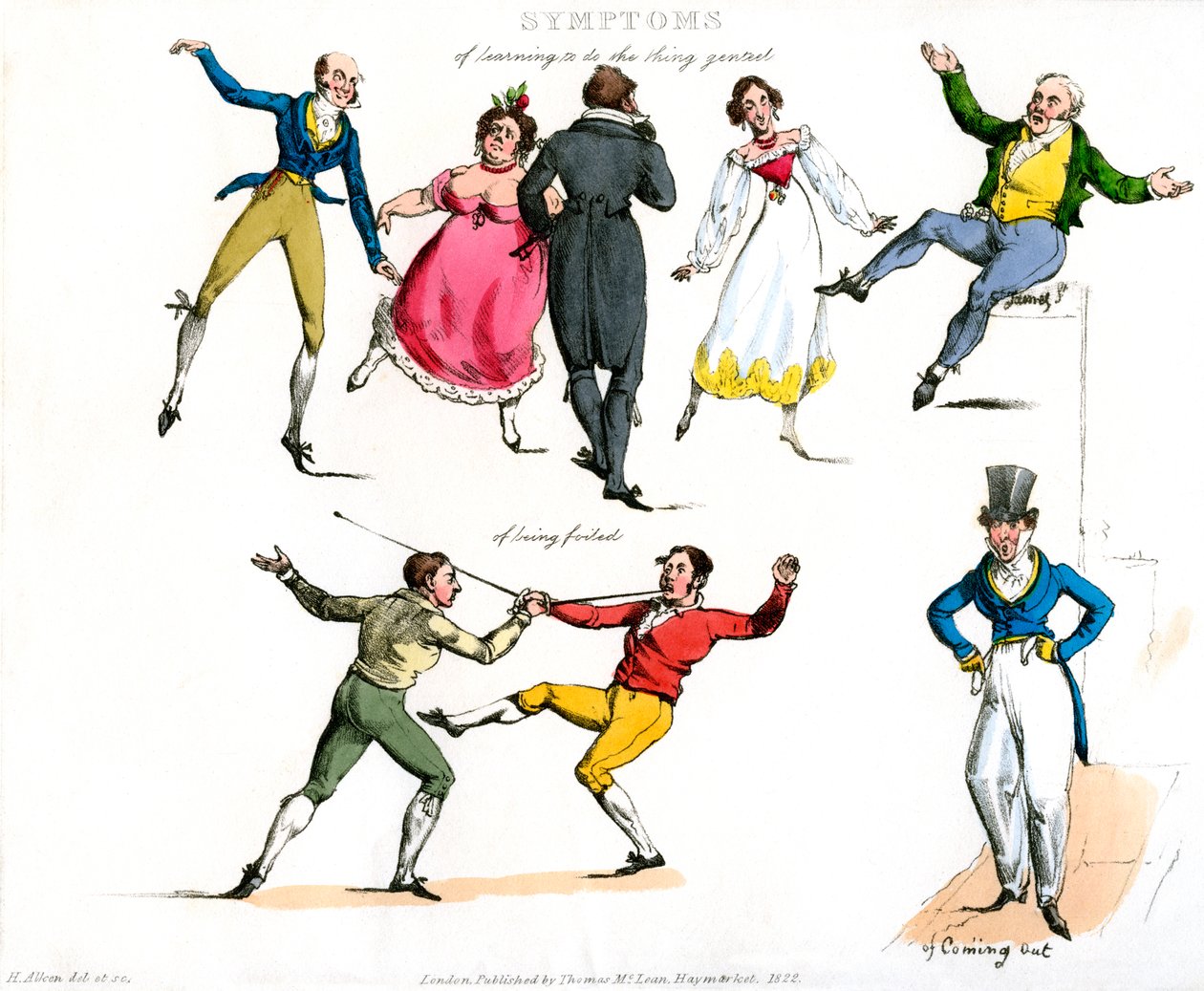 Symptomy pobavení, 1822. od Henry Thomas Alken