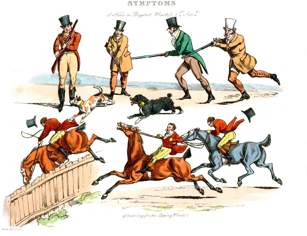 Symptomy pobavení, 1822. od Henry Thomas Alken