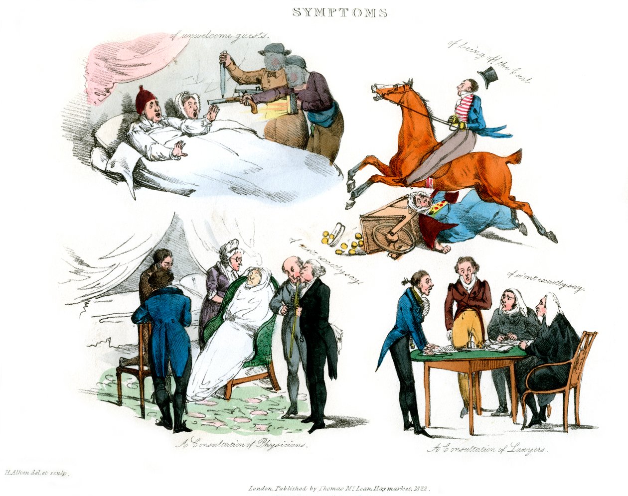 Symptomy pobavení, 1822. od Henry Thomas Alken
