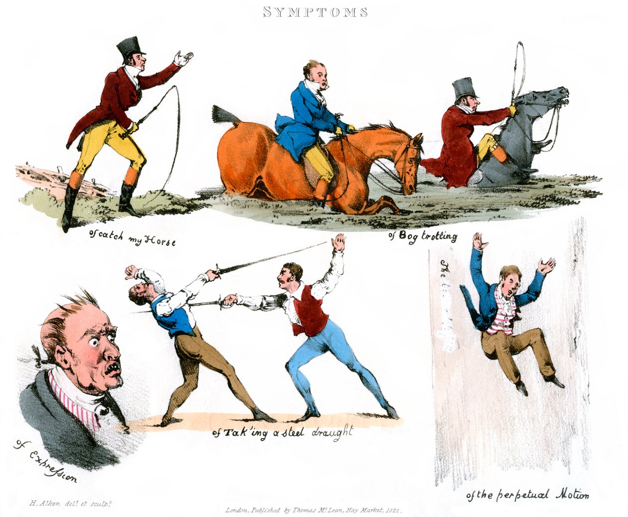 Symptomy pobavení, 1822. od Henry Thomas Alken