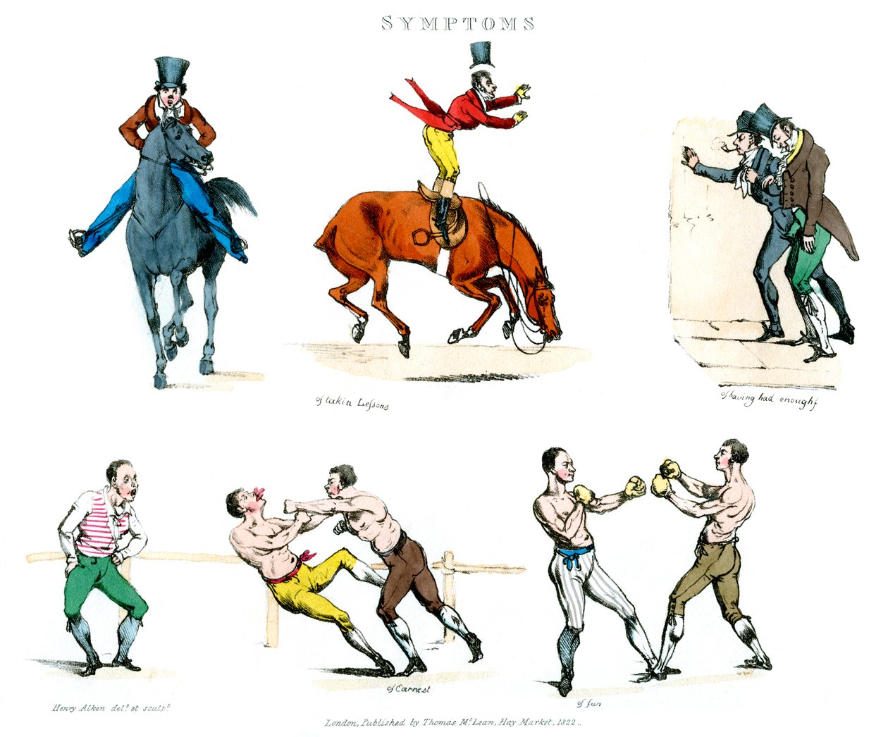 Symptomy pobavení, 1822. od Henry Thomas Alken