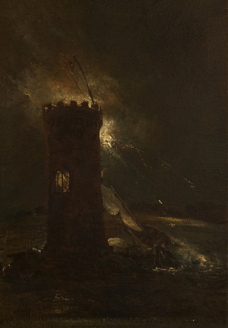 Tabley Tower v noci od Henry Thomson