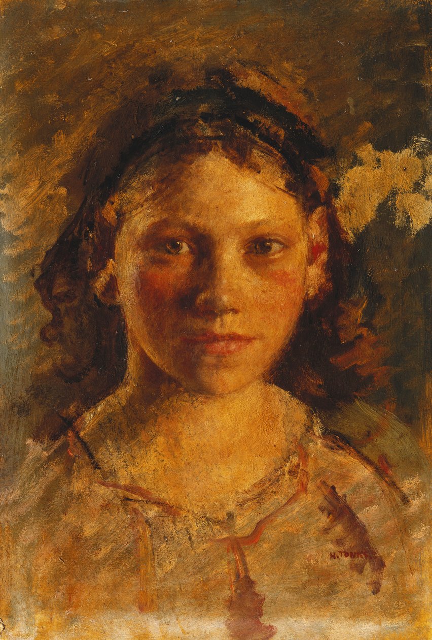 Hlava dívky od Henry Tonks