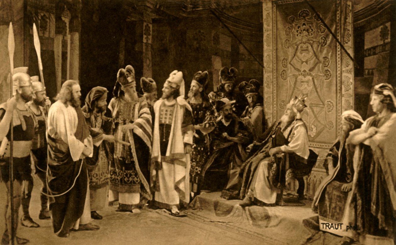 Ježíš před Herodem, 1922. od Henry Traut
