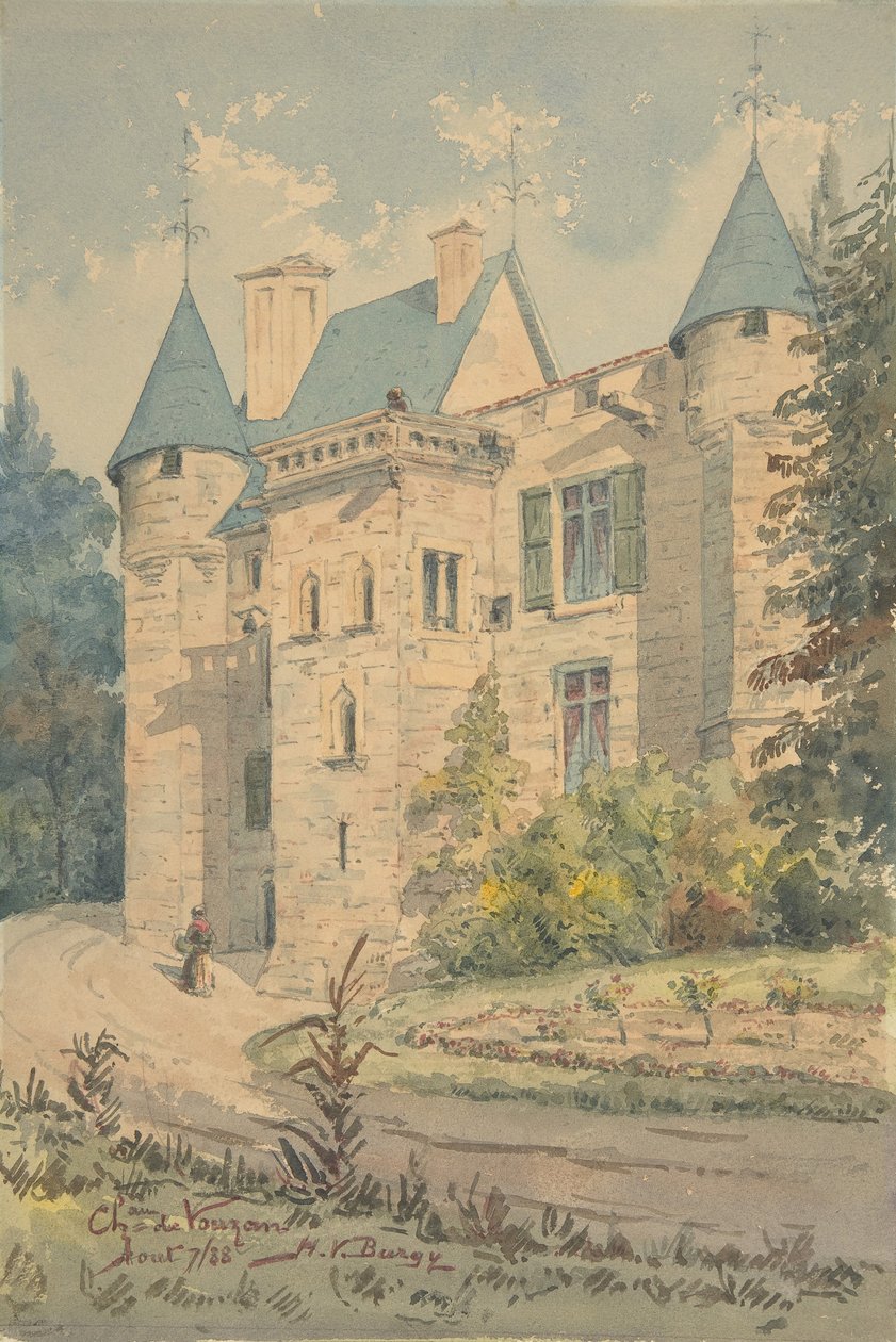 Château de Vouzan, 1888. od Henry Victor Burgy