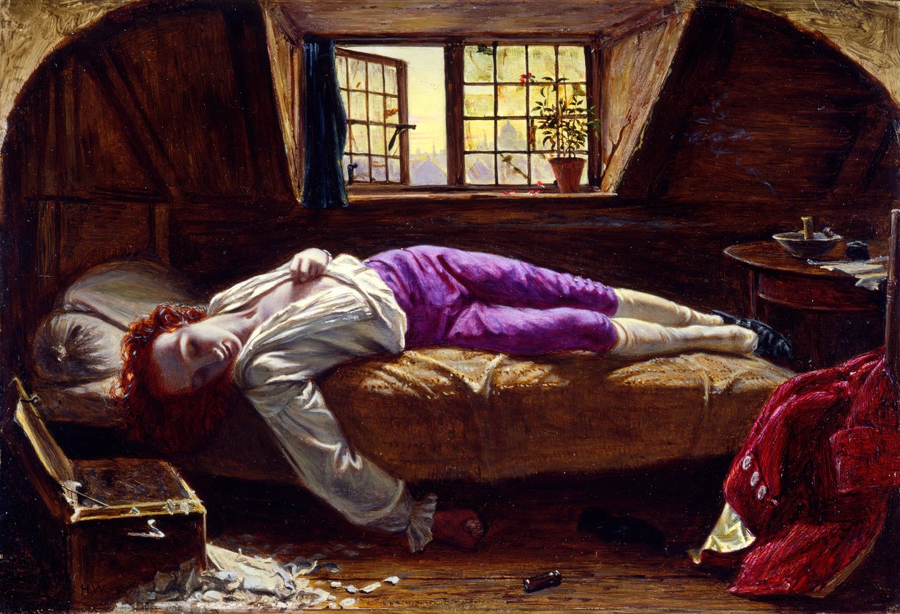 Chatterton Smrt Chattertona, 1856. od Henry Wallis