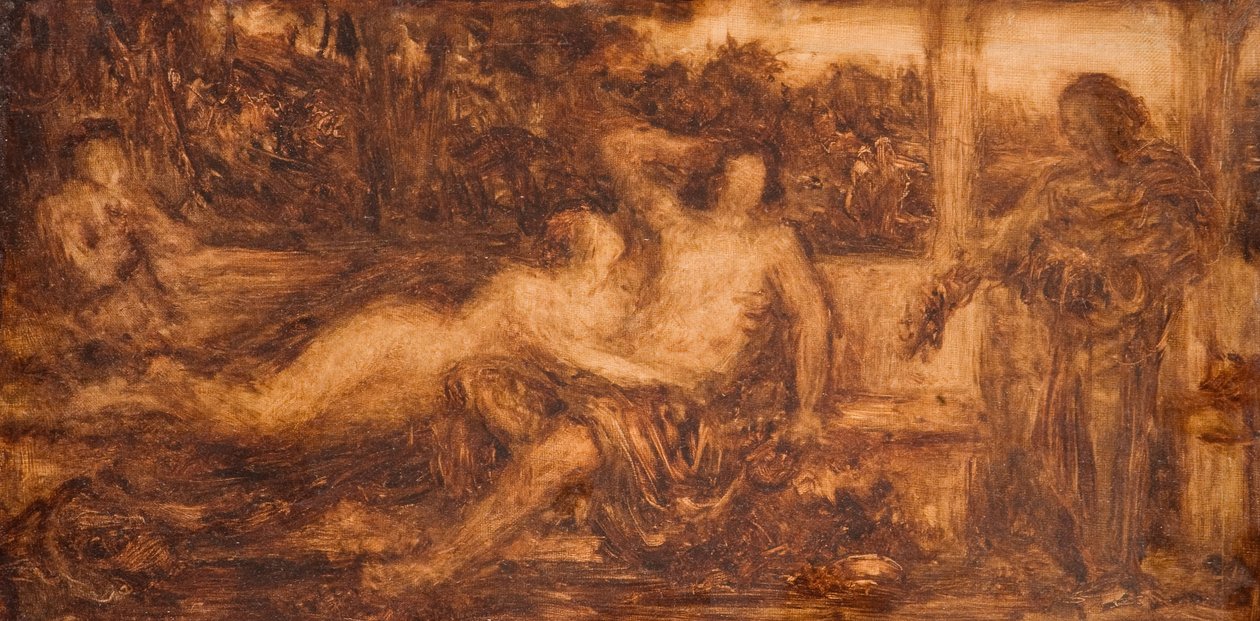Studie o nahých a zahalených postavách, 1880. od Henry Wallis