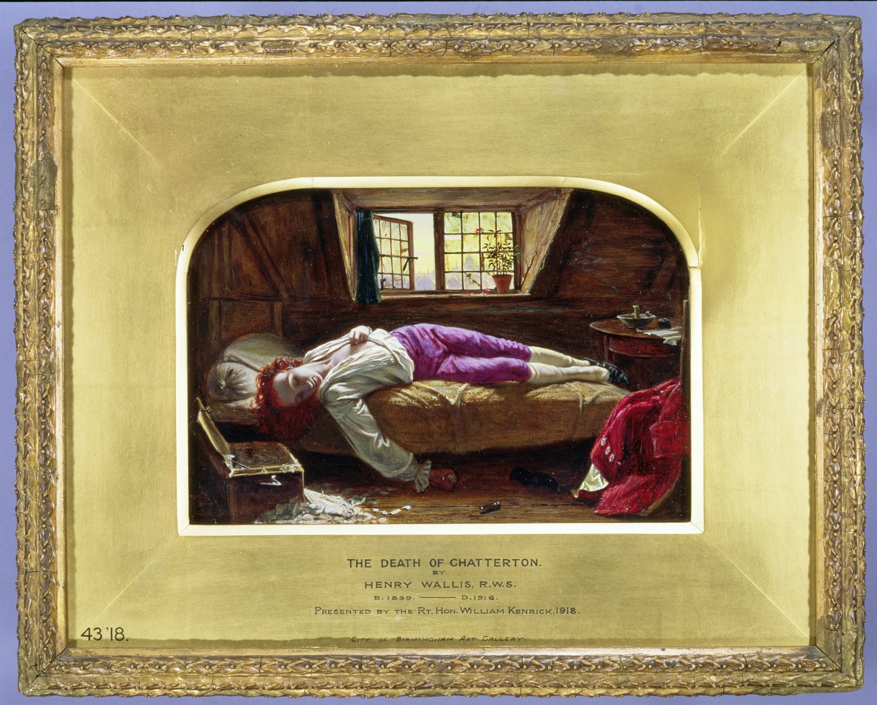 Smrt Chattertona, kolem roku 1856 od Henry Wallis