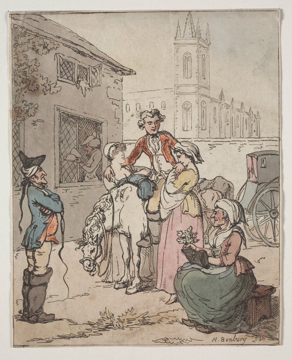Scéna mimo hostinec od Henry William Bunbury